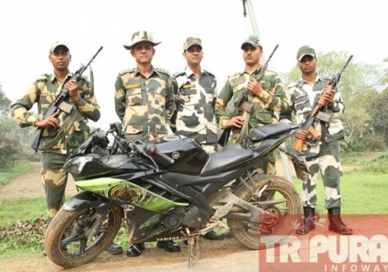 Cross border theft on a rise: BSF detains one stolen bike from border area, accused thief yet absconding 